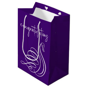 Sacola Para Presentes Média Parabéns Swan de Casamento