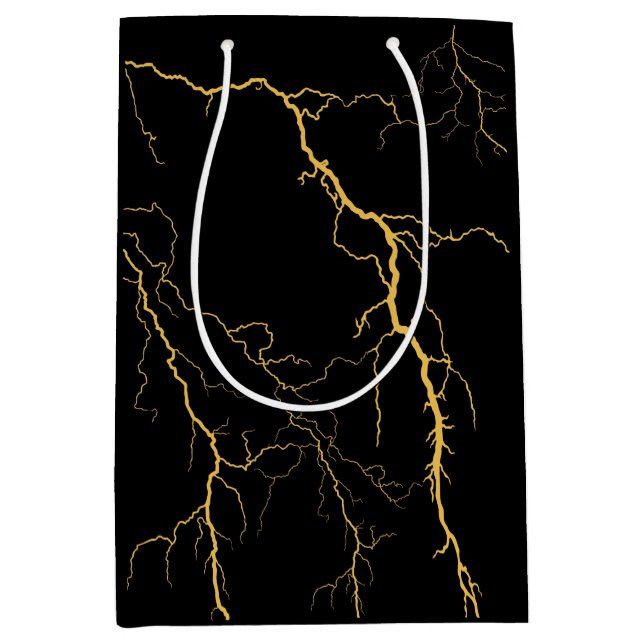 Sacola Para Presentes Média Parafusos de relâmpago (Frente)