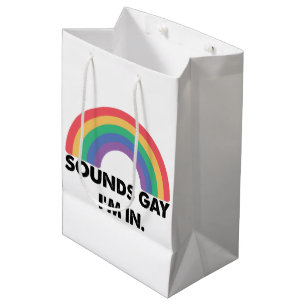 Sacola Para Presentes Média Parece Gay Estou No Mês do Orgulho Gay Colorido