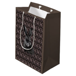 Sacola Para Presentes Média Pares, coelhos, um desenho de um saco-presente méd