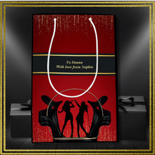 Sacola Para Presentes Média Partido Moderno da Música Karaoke Birthday Gift Ba