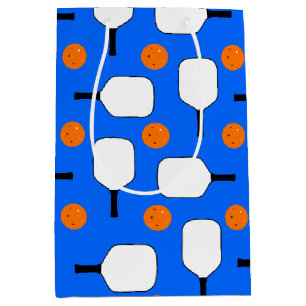 Sacola Para Presentes Média Pás De Batalhão, Bolas De Batalhão Laranja, Azul