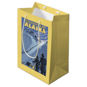 Sacola Para Presentes Média Passagem de Chilkoot, mineiros Dourados de Alaska