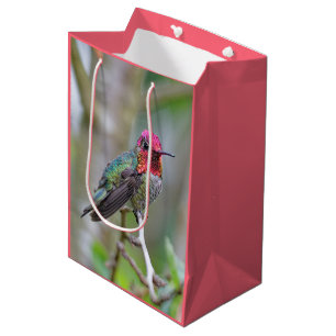 Sacola Para Presentes Média Pássaro Hummingbird da Anna, um homem espantoso, n