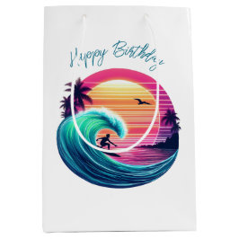 Sacola Para Presentes Média Passear a onda ao pôr do sol