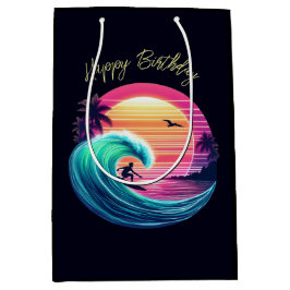 Sacola Para Presentes Média Passear a onda ao pôr do sol