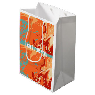 Sacola Para Presentes Média Pastel Marbel Personalizado Estético Fofo