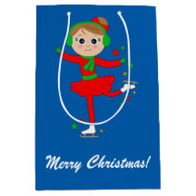 Patinador de gelo do Natal com estrelas