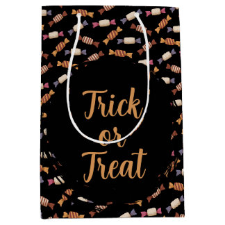 Sacola Para Presentes Média patrón de diseño de dulces de halloween