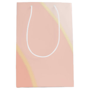 Sacola Para Presentes Média Peach Swirls Gift Bag