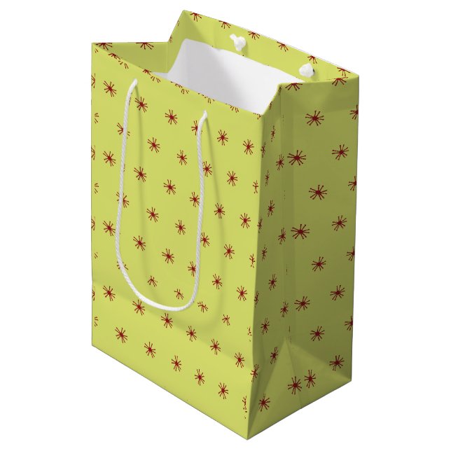 Sacola Para Presentes Média Pear Tree Holiday - Starbright - Bartlett Green (Frente inclinada)