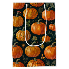 Sacola Para Presentes Média Peça de Abóbora de Halloween Vibes