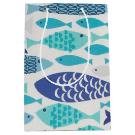 Sacola Para Presentes Média Peixe azul