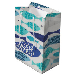 Sacola Para Presentes Média Peixe azul