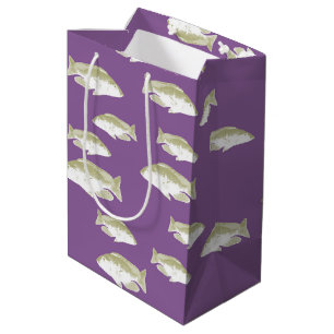 Sacola Para Presentes Média Peixe em roxo