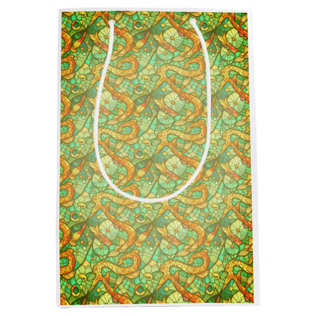 Sacola Para Presentes Média Peixes com barra de presentes (Frente)