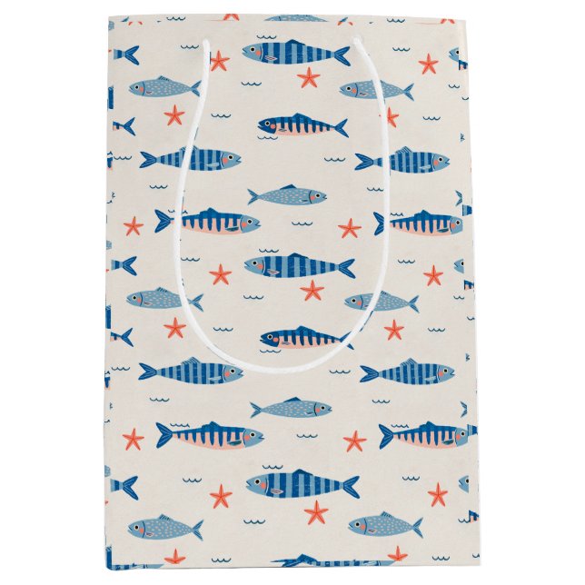 Sacola Para Presentes Média Peixinhos (Frente)