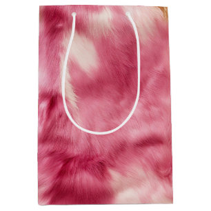 Sacola Para Presentes Média Peles Douradas Rosa