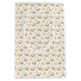 Sacola Para Presentes Média Peles e ossos assustados Padrão de Dia das Bruxas