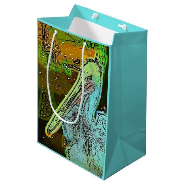 SACOLA PARA PRESENTES MÉDIA PELICAN (Frente inclinada)