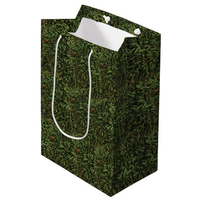 Sacola Para Presentes Média Pepper Verde (Frente inclinada)