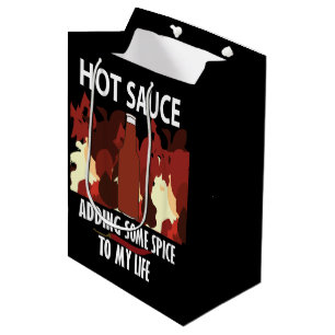Sacola Para Presentes Média Pepper Vermelho-Chili Vermelho de Fogo Quente-Molh