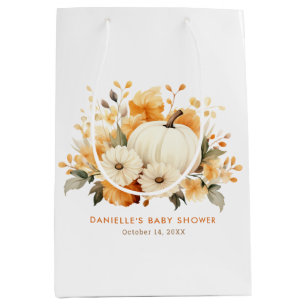 Sacola Para Presentes Média Pequeno Chá de fraldas Botânico Floral Boho da Bom