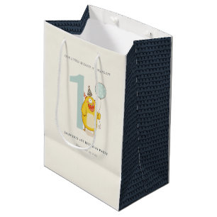 Sacola Para Presentes Média Pequeno Monstro Amarelo Bonito Qualquer Idade Aniv