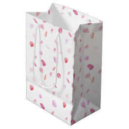 Sacola Para Presentes Média Pérolas de Rosa de Pêssego Cor-de-Água Rosa