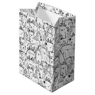 Sacola Para Presentes Média Personagens Fofos Kawaii Desenhados (2)