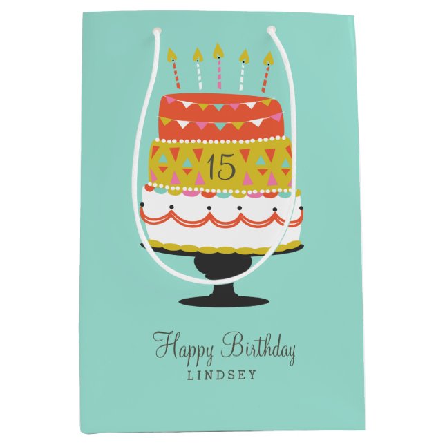 Sacola Para Presentes Média Personalizar fazer um desejo (Frente)