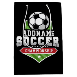 Sacola Para Presentes Média Personalizar jogador de equipe de texto de ADD de 