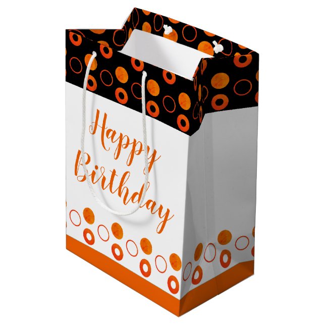 Sacola Para Presentes Média Personalizar texto e cores (Verso inclinado)