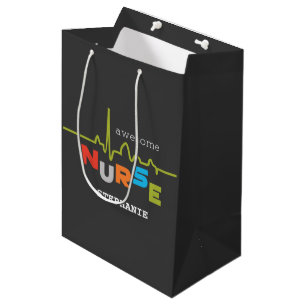 Sacola Para Presentes Média Personalize, Enfermeira Incrível no Dia das Enfer