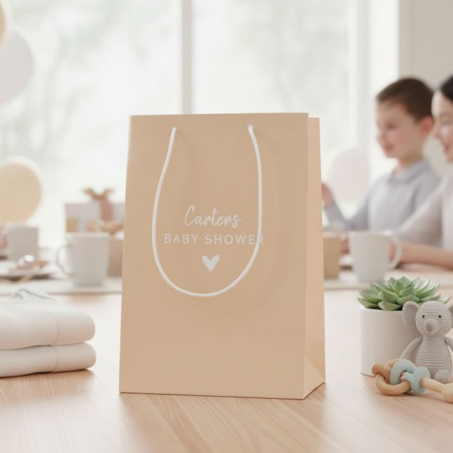 Sacola Para Presentes Média Personalized, NAME Baby Shower (Criador carregado)