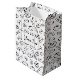 Sacola Para Presentes Média Personalized Pastry Illustration Packaging
