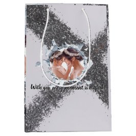 SACOLA PARA PRESENTES MÉDIA PERSONILIZE TEXT AND PICTURE 