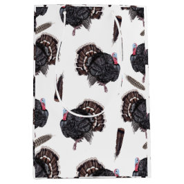 Sacola Para Presentes Média Perus e Penas - Saco de Presente Branco