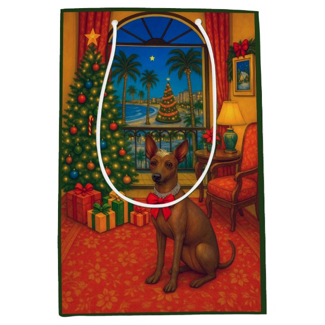 Sacola Para Presentes Média Peruvian Inca Orchid Holiday  (Frente)