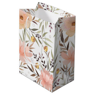 Sacola Para Presentes Média Pêssego Cor-de-água castanho-palha-palha-palha