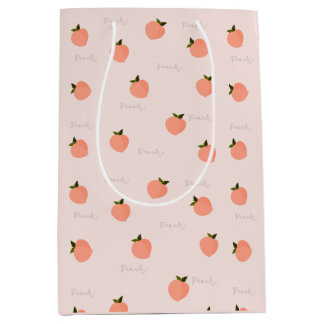 Sacola Para Presentes Média Pêssego Peachify 