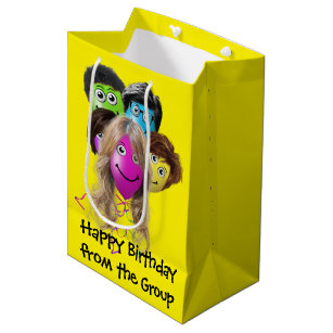 Sacola Para Presentes Média Pessoas engraçadas Balões de Aniversário