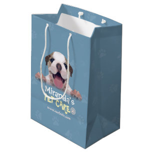 Sacola Para Presentes Média Pet Care Sitting Bathing Grooming Salon Comida Com