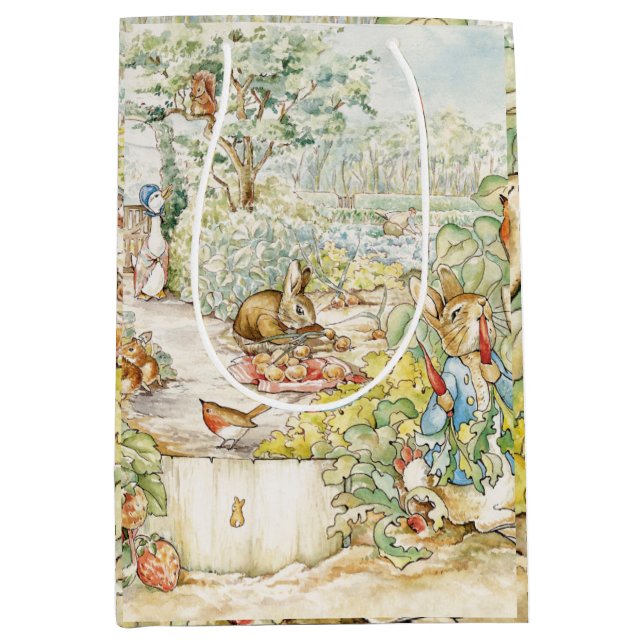 Sacola Para Presentes Média Peter, o Coelho (Frente)