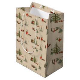 Sacola Para Presentes Média Peter Rabbit Natal Medium Gift Bag