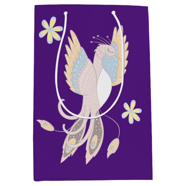 Sacola Para Presentes Média Phoenix Rising Amigos Mágicos e Caprichosos (Frente)