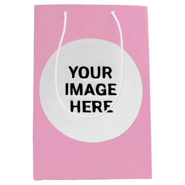Sacola Para Presentes Média Photo Upload Sticker | Waterproof Square Label  (Frente)