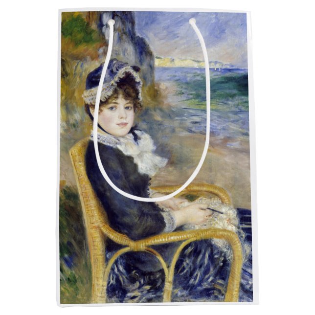 Sacola Para Presentes Média Pierre-Auguste Renoir - Pelo Mar (Frente)