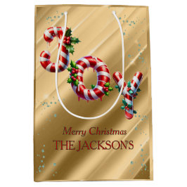 Sacola Para Presentes Média Pimenta-de-menta-de-pimenta