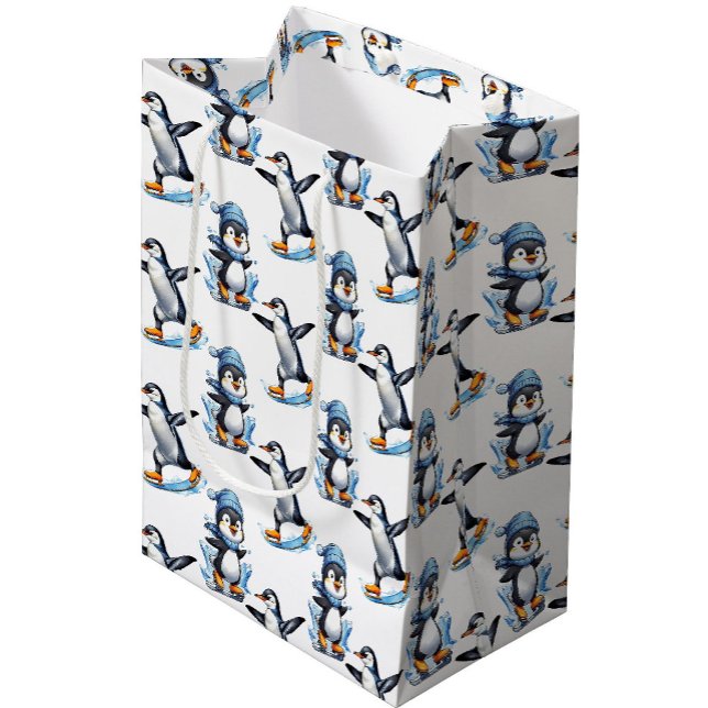 Sacola Para Presentes Média Pinguins - Design (Criador carregado)